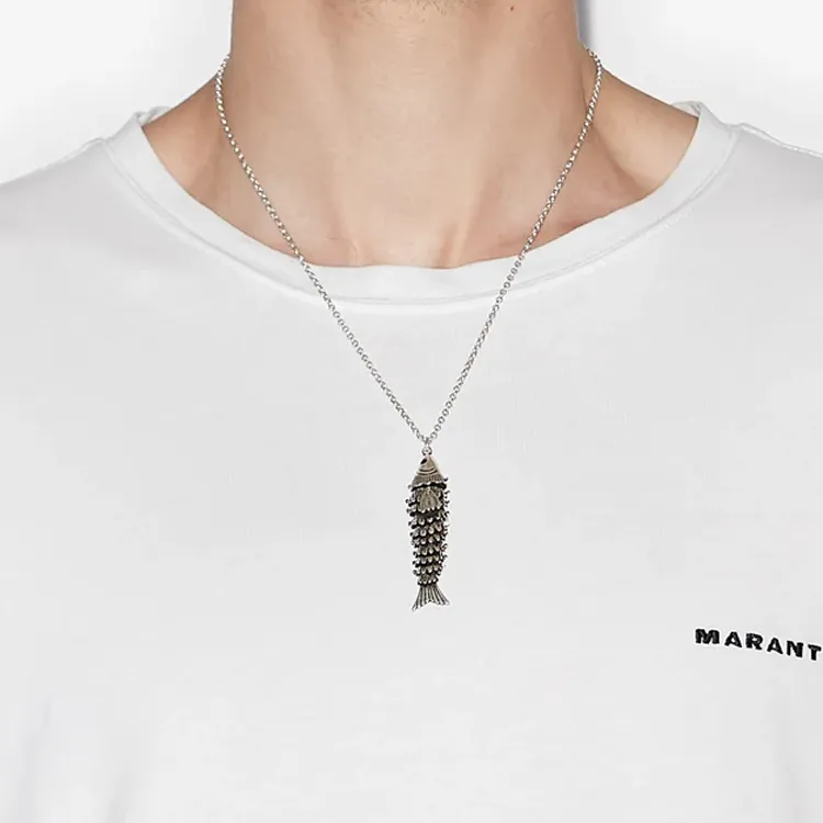 ISABEL MARANT Brass Necklaces Men's Silver-2