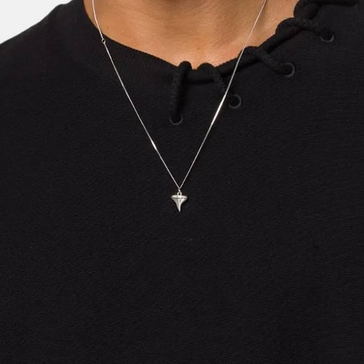 True Rocks Shark Tooth Pendant Necklace-2