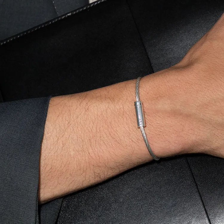 Le Gramme 9g Cable Triptych Bracelet-1