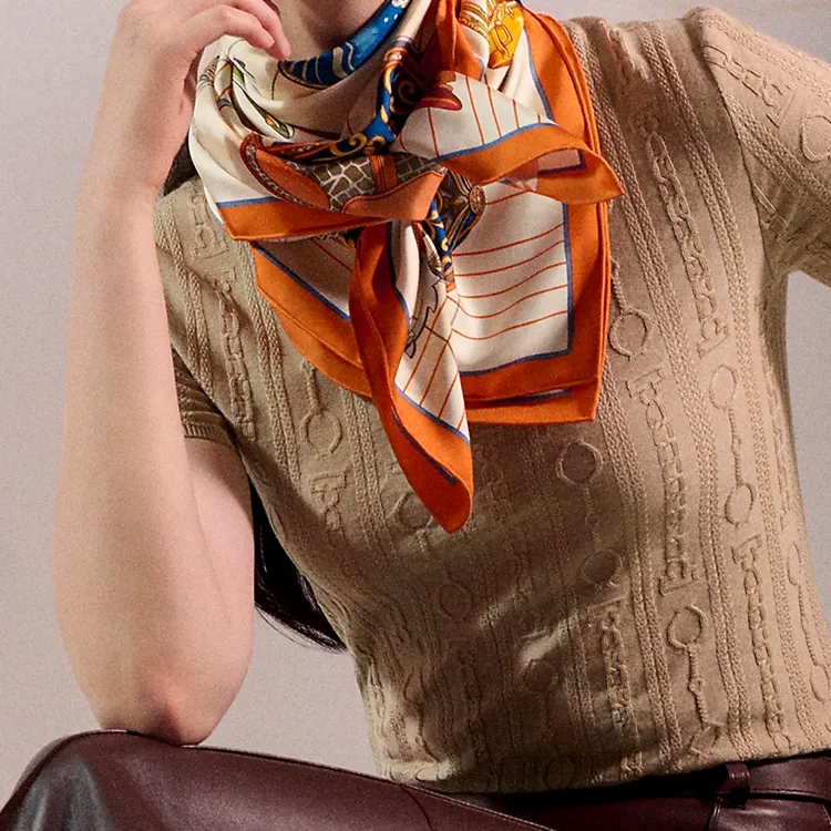 HERMES 2010s Carres 90 Tous En Selle Scarf-2