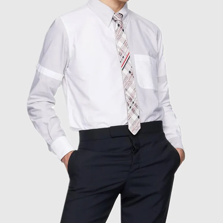 THOM BROWNE· Knitted Fabric, Silk Ties Men's White-2