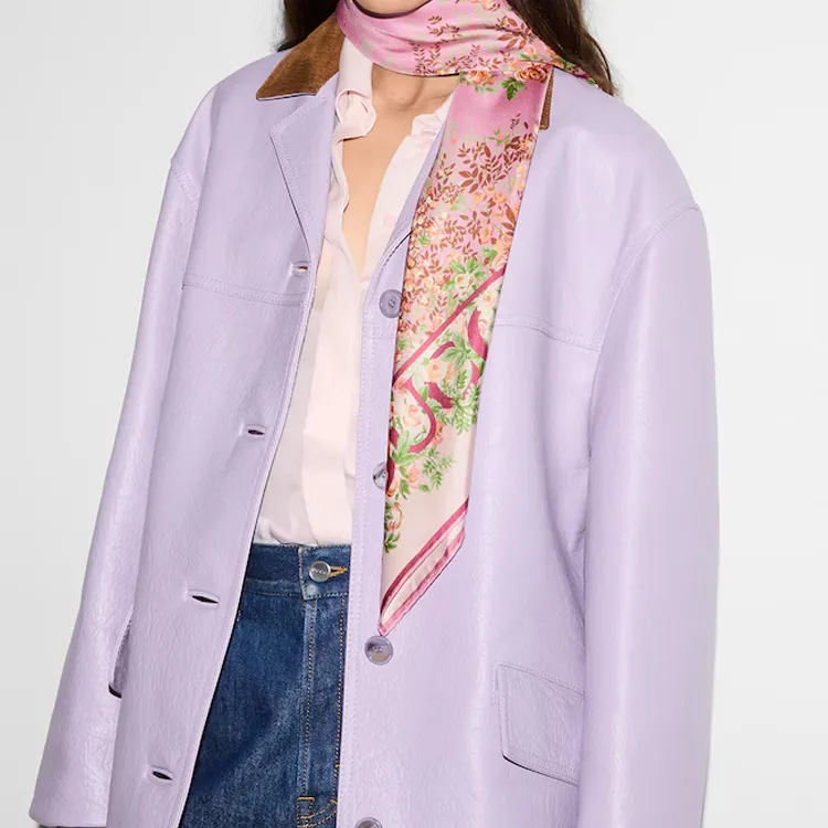 GUCCI Silk Silk Silk Scarves Women's Pink-2