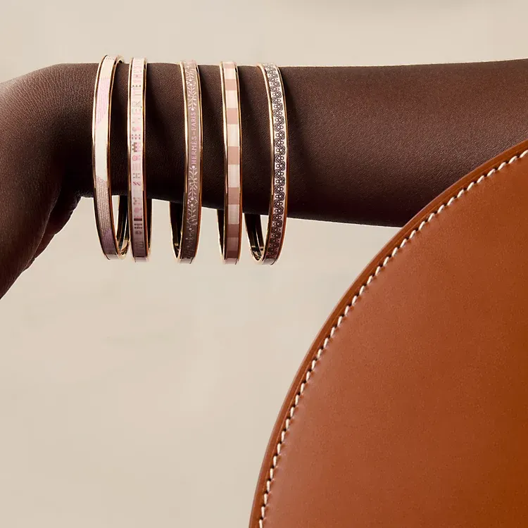 HERMES Metal Bangles Unisex Gold-2