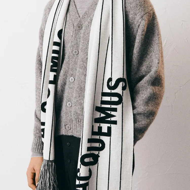 Jacquemus Two Toned Fringed Scarf-1