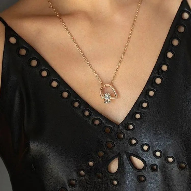 Marla Aaron 14kt Rose Gold Chubby Droplock Pendant-2