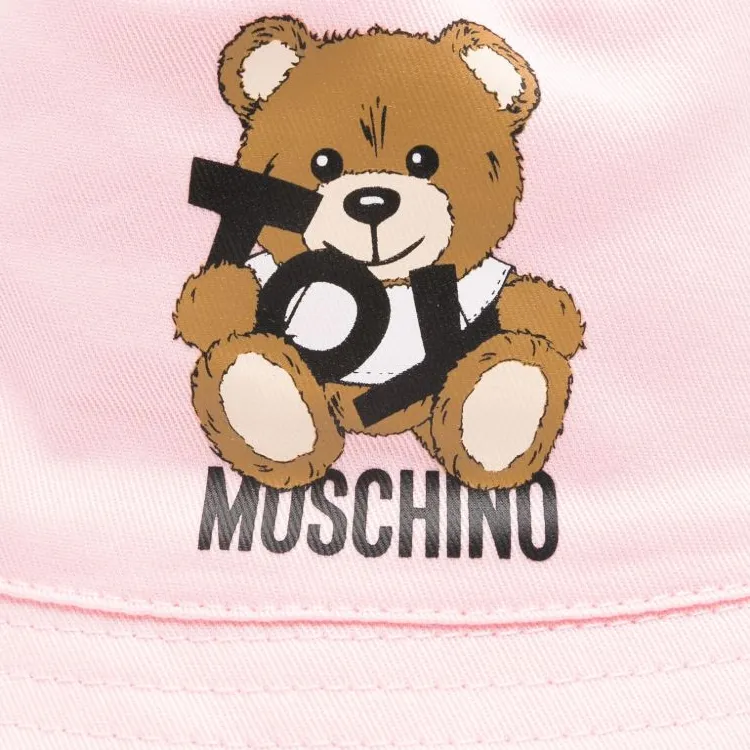 MOSCHINO Kids Teddy Bear print Bucket Hat-2