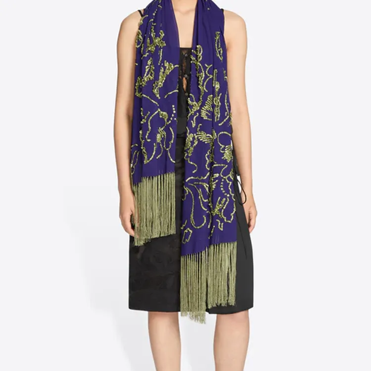DRIES VAN NOTEN Embroidered Scarf-1