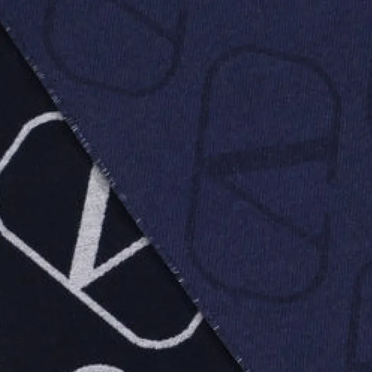 Valentino Cashmere Knit Scarves Women's Blue-1
