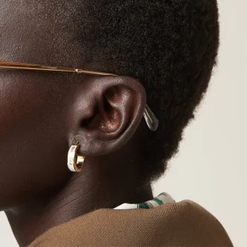 MIU MIU Enamel Hoop Earrings
