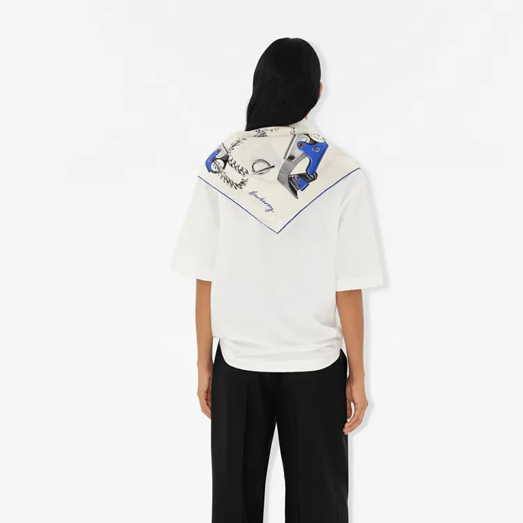 Burberry Knight Hardware Printed Finished Edge Scarf-3