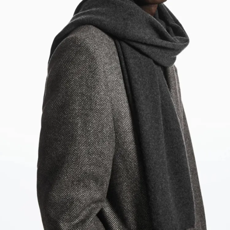 COS Cashmere Knit Scarves Unisex Gray-2