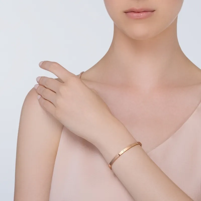 CARTIER LOVE Series 18K Rose Gold Bangles Women's-3
