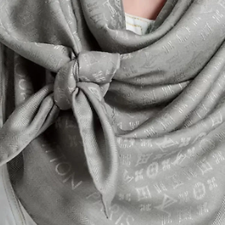 LOUIS VUITTON Wool Shawls Women's Gray-1