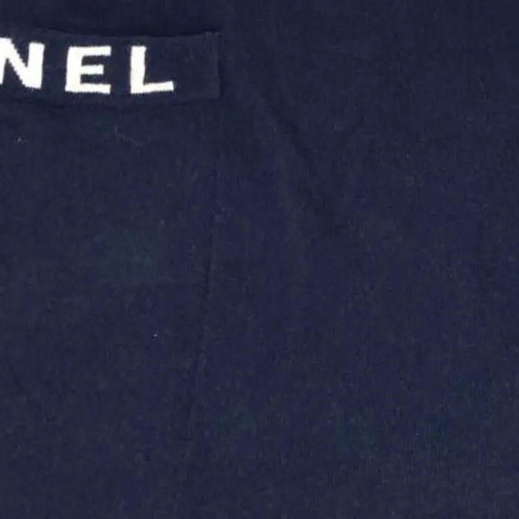 CHANEL Pre-Owned 1986-1988 Logo-intarsia Scarf-2