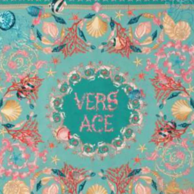 VERSACE Underwater Barocco Silk Scarf-1