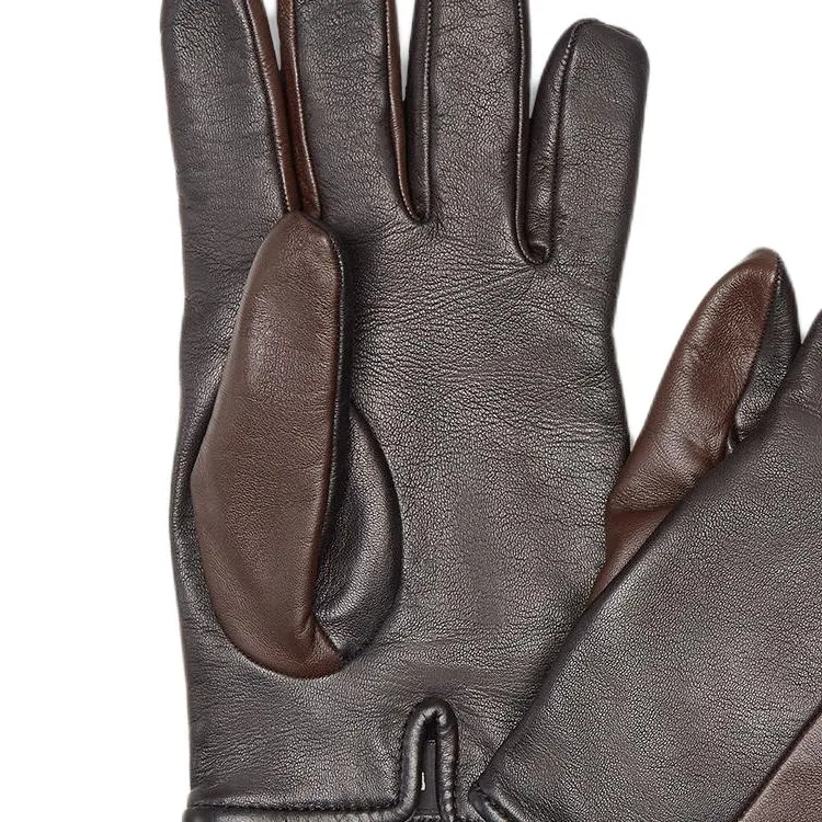 FENDI Lambskin Gloves Men's Brown-1