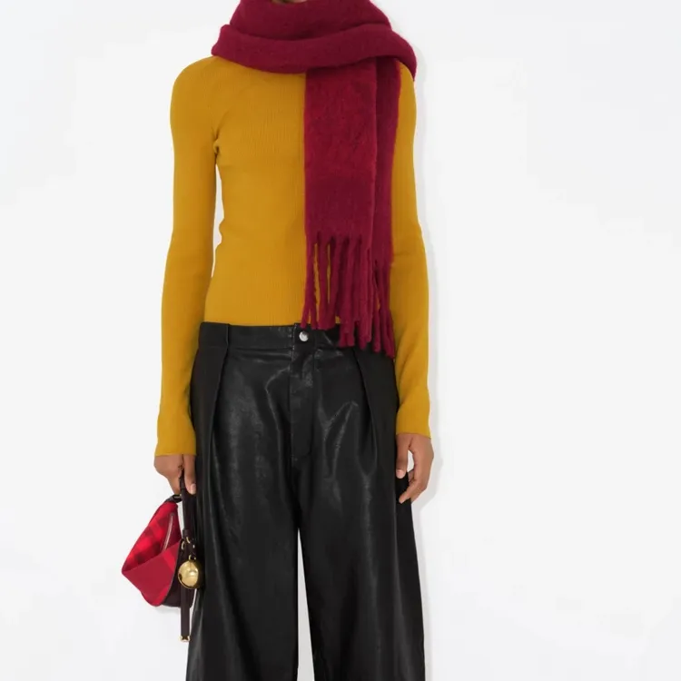 Burberry Knit Scarves Unisex Red-3