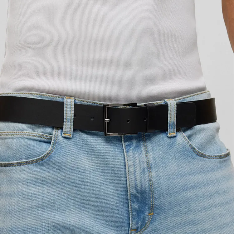 HUGO BOSS Logo engraved Leather Belt-1