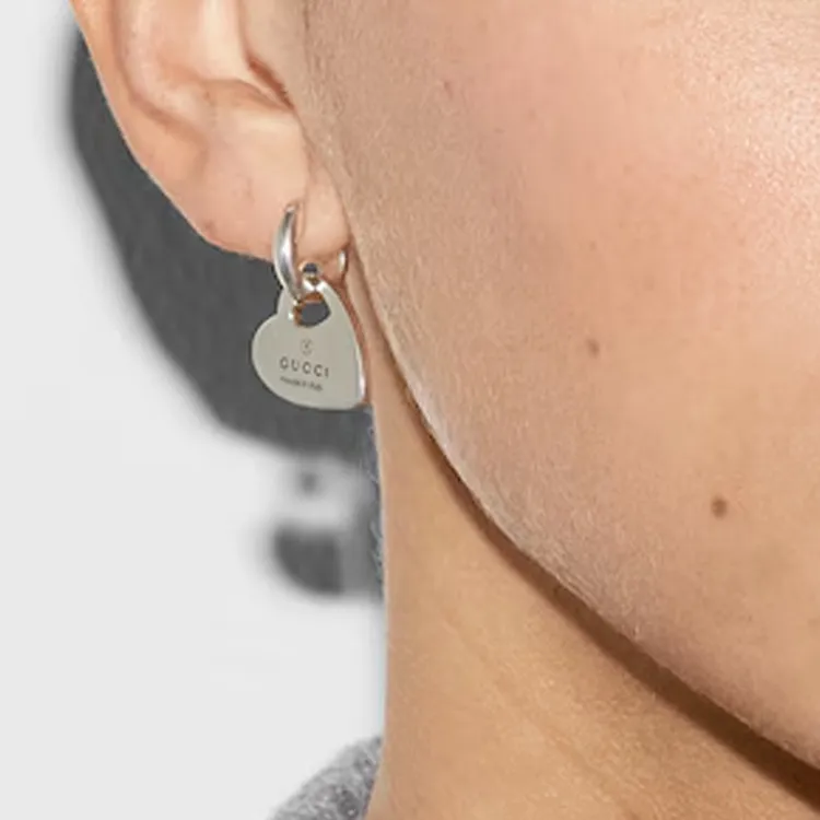 GUCCI 925 Sterling Silver Earrings Women's Silver-1