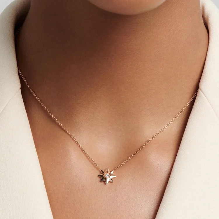 DIOR 18K Rose Gold Necklaces Women's-2