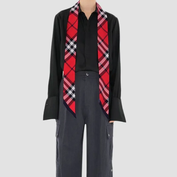 Burberry Silk Scarves Women's Scarlet-3
