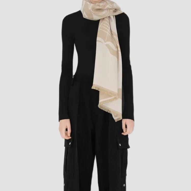 Burberry Ekd Wool Blend Scarf-4
