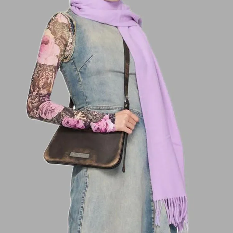 Acne Studios Wool Knit Scarves Women's Purple-2