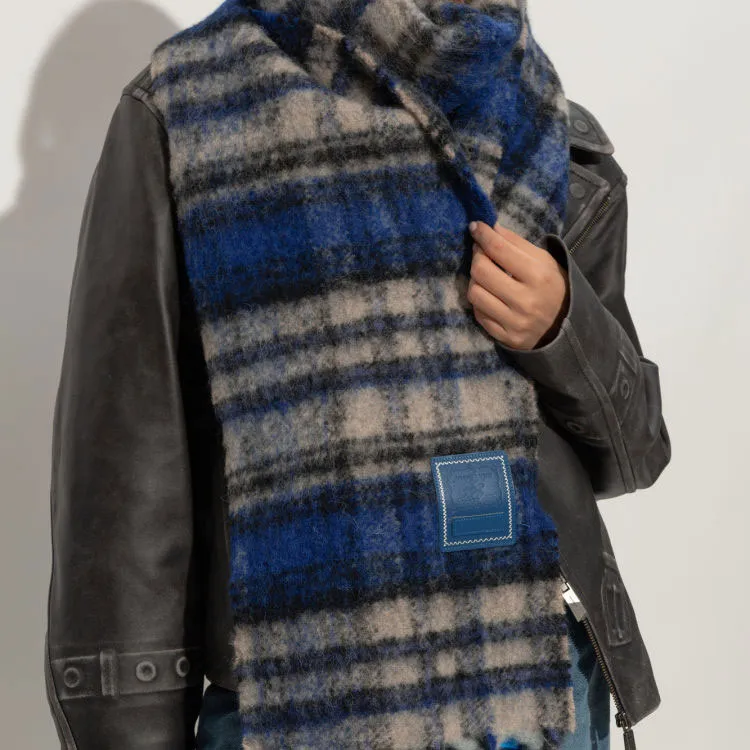 ADER ERROR Logo patch Check pattern Scarf-3