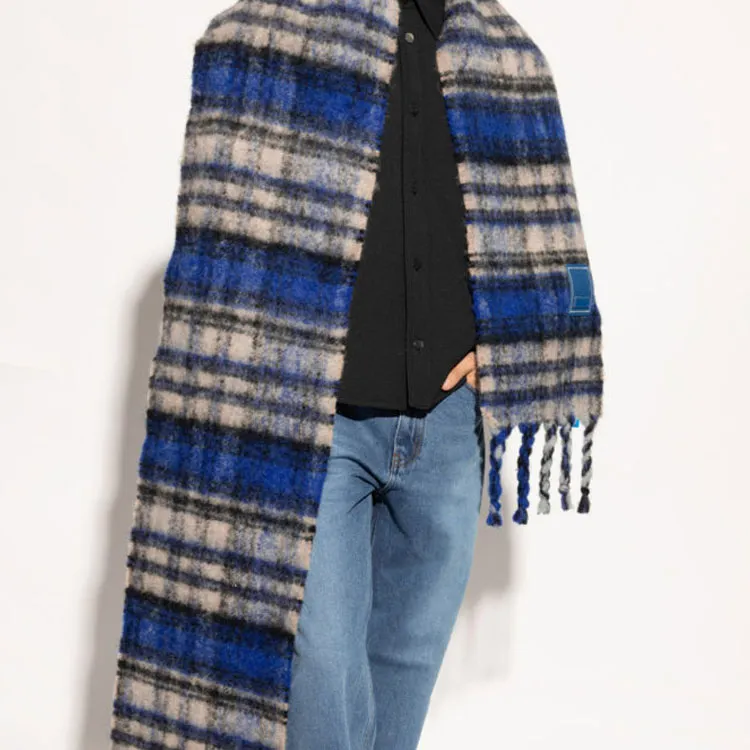 ADER ERROR Logo patch Check pattern Scarf-4