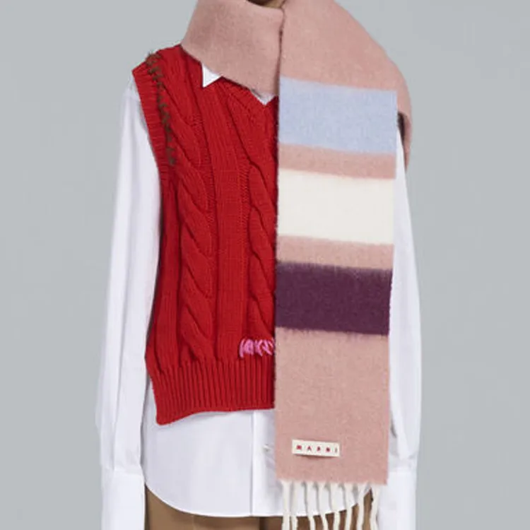 MARNI Alpaca Knitwear Knit Scarves Women's Pink-1