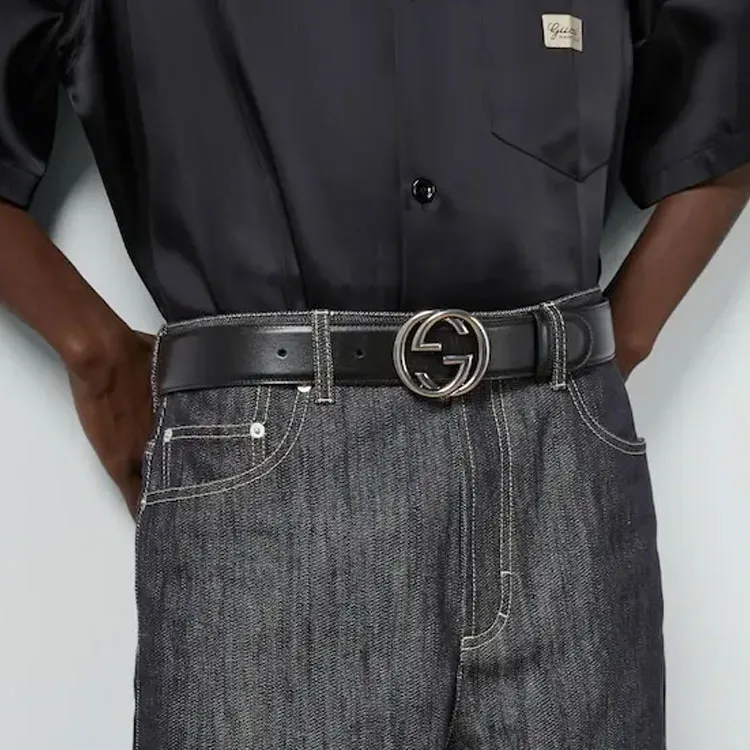 GUCCI Interlocking G Belt Palladium Buckle-2