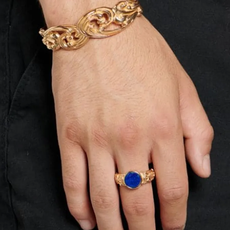 EMANUELE BICOCCHI Arabesque Engraved Chevalier Ring-2