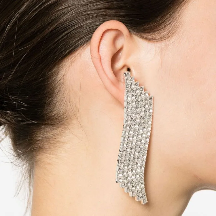 Magda Butrym Rose Charm Embellished Wave Earrings-1