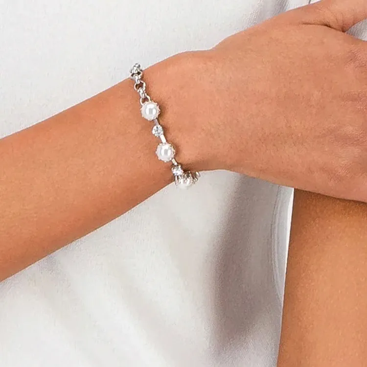 JUSTINE CLENQUET Half Pearl Bracelets Men's Silver-2