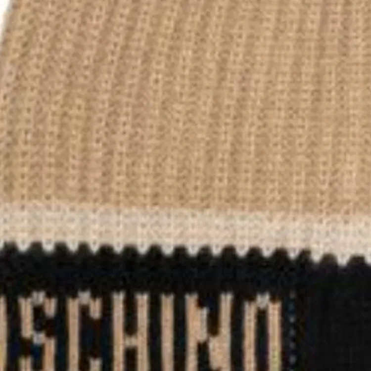 MOSCHINO Logo Intarsia Pompom Beanie-2