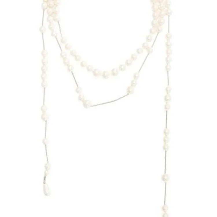 Vivienne Westwood Pearl embellished Wraparound Necklace-1