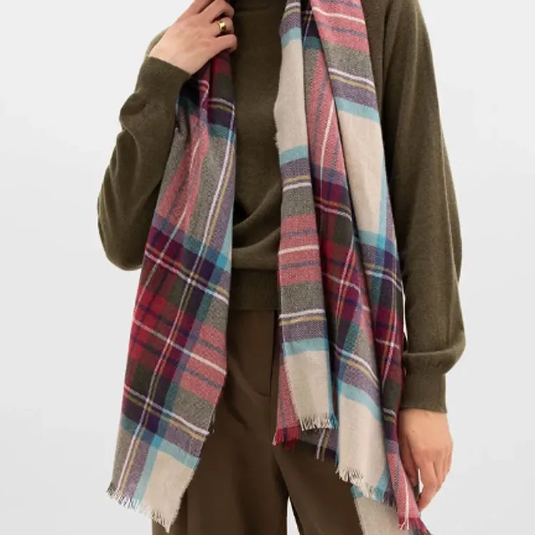 JOHNSTONS OF ELGIN Cashmere Shawls Unisex Pink-2