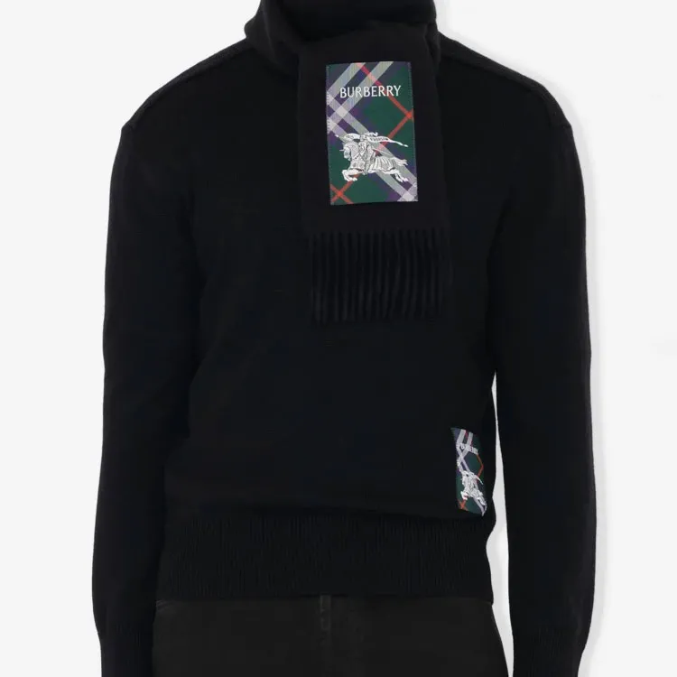 Burberry Check label Cashmere Scarf-2