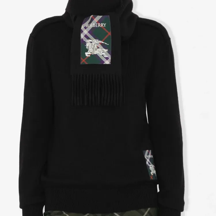 Burberry Check label Cashmere Scarf-1