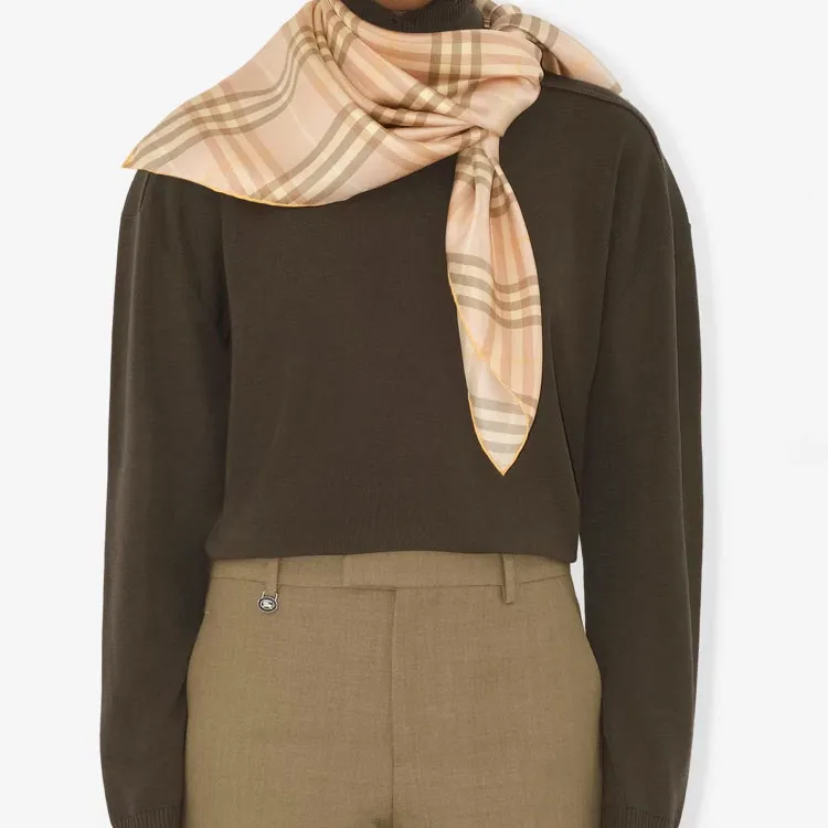 Burberry Check Silk Scarf-2