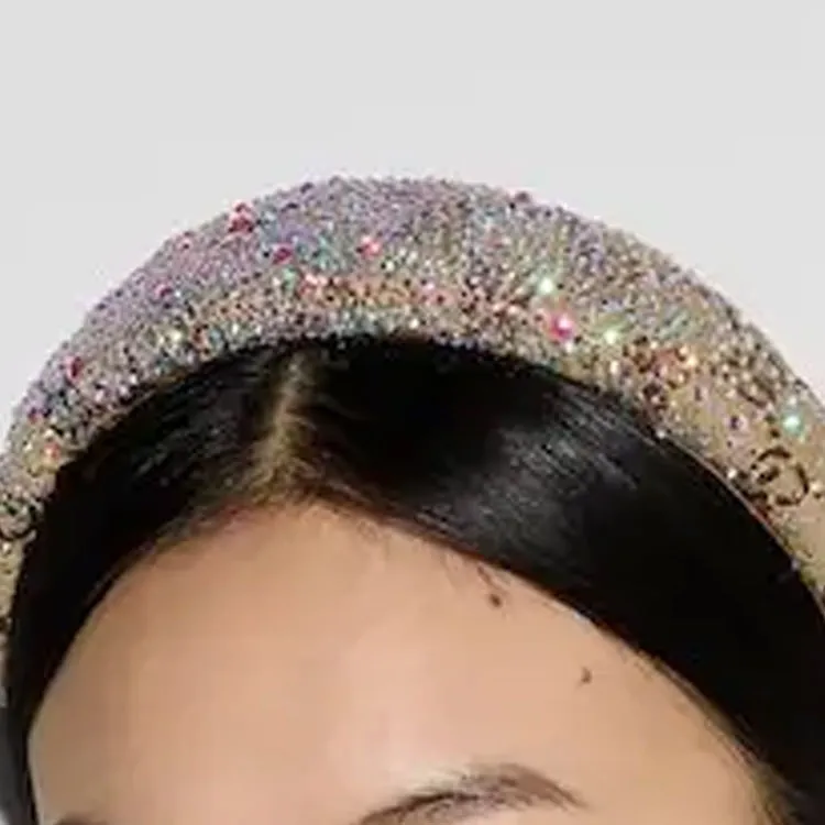GUCCI Crystals Gg Canvas Hairband-2