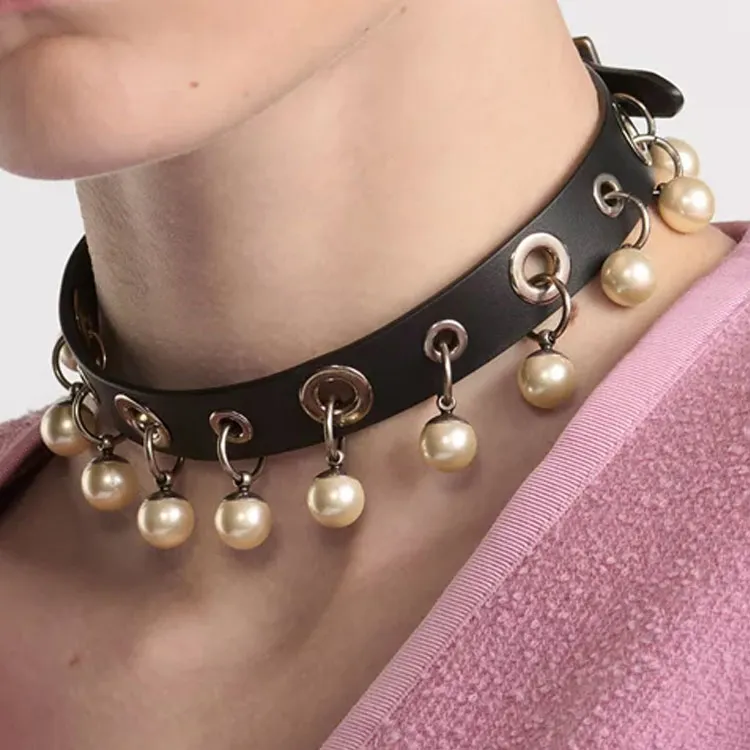 DIOR Metal Necklaces Women's Black-1