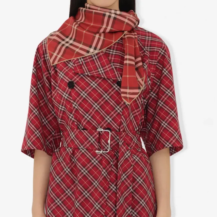 Burberry Check Silk Scarf-2