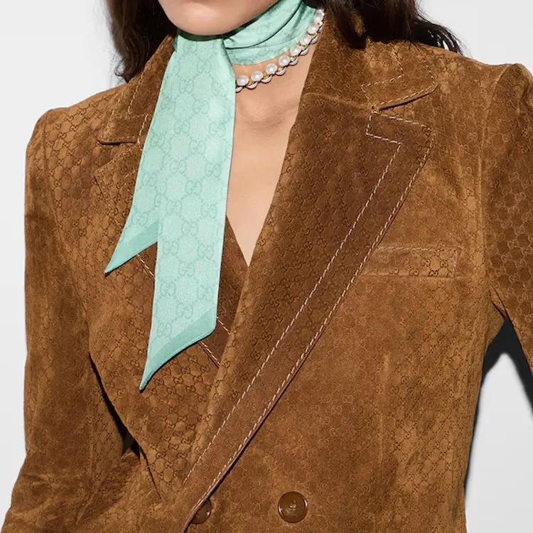 GUCCI Silk Scarves Women's Green-3