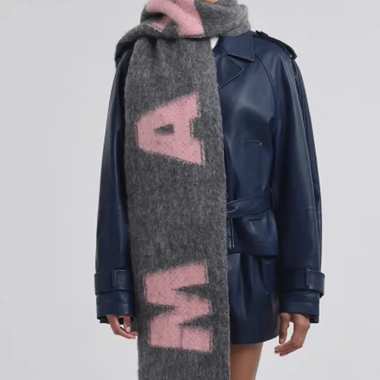 MARNI Logo Detailed Fringed Scarf-2