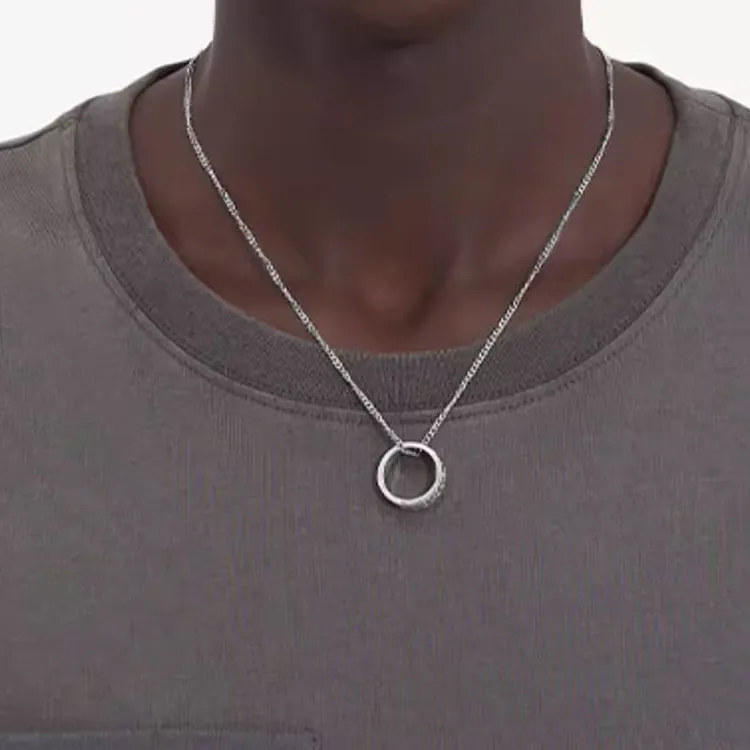 MM6 Maison Margiela Brass Necklaces Unisex Silver-3