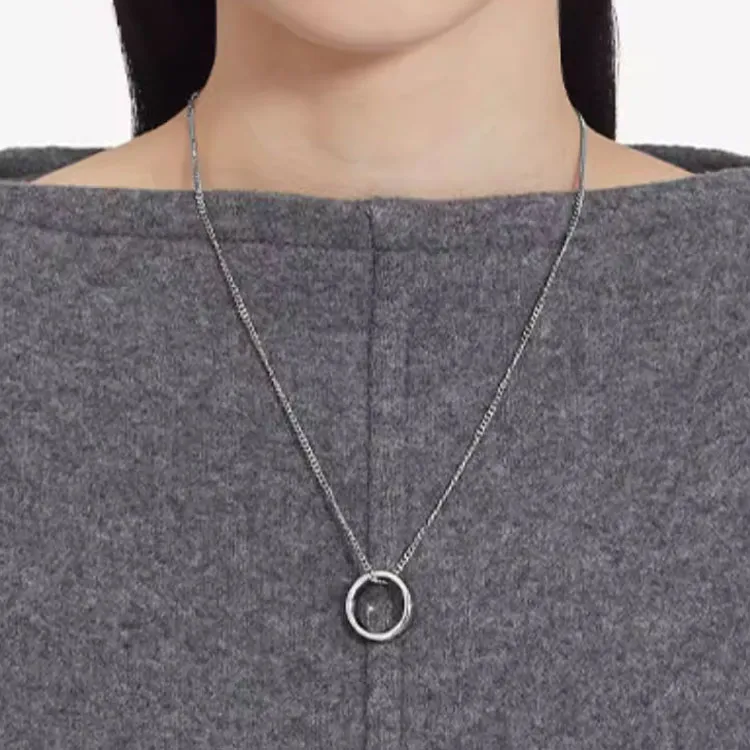 MM6 Maison Margiela Brass Necklaces Unisex Silver-2