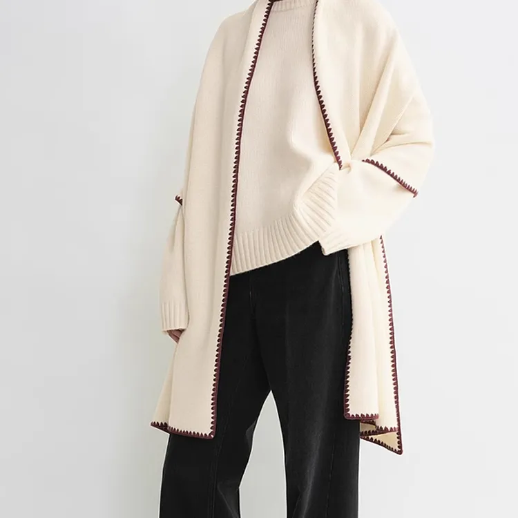 TOTEME Embroidered Cashmere Scarf-1