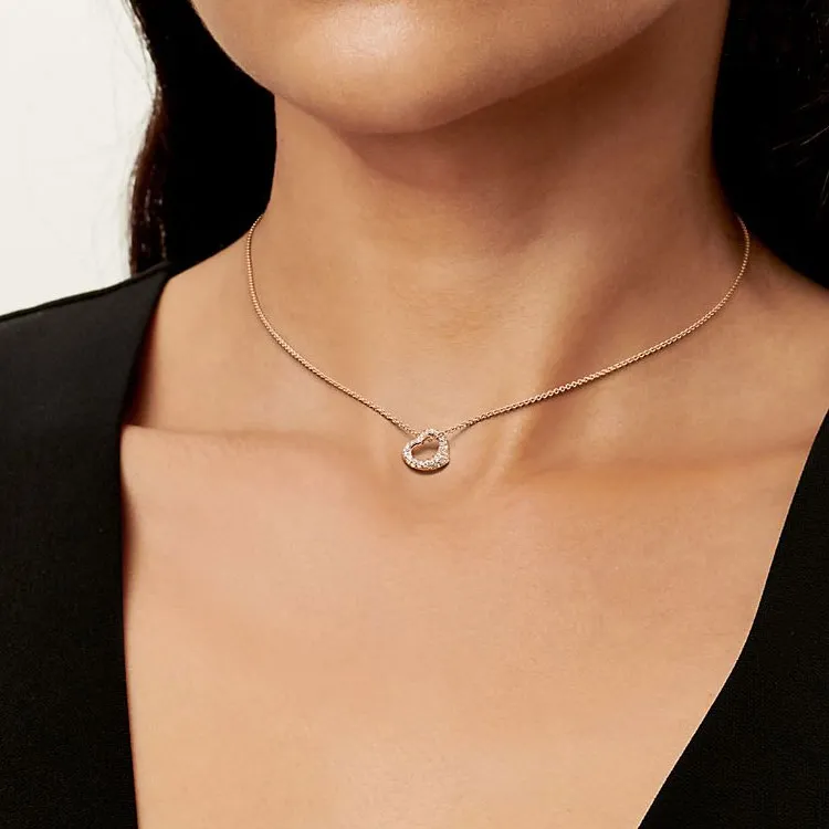 TIFFANY & CO. Elsa Peretti® Diamond 0.21ct Necklaces Women's Rose Gold-2