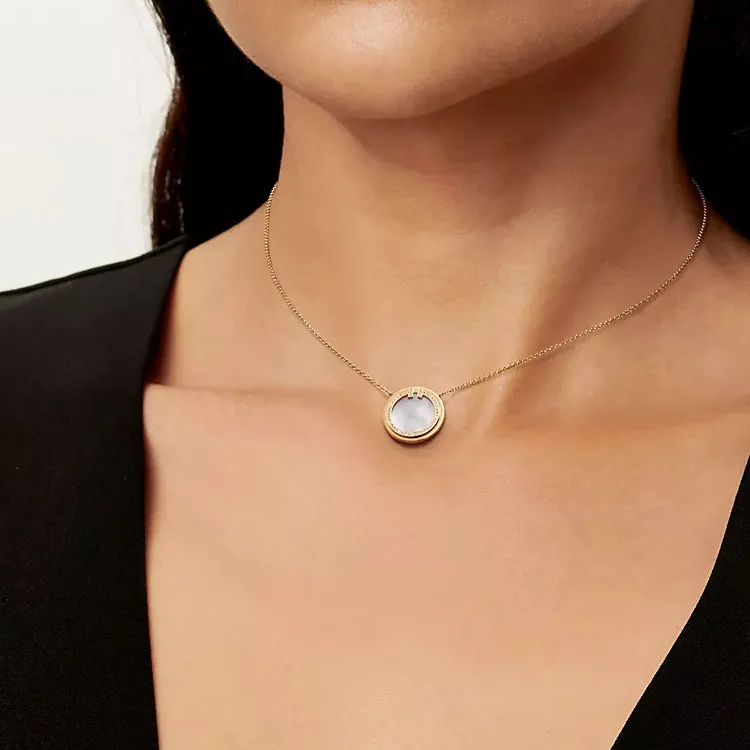 TIFFANY & CO. T 18K Gold Necklaces Women's Gold-2